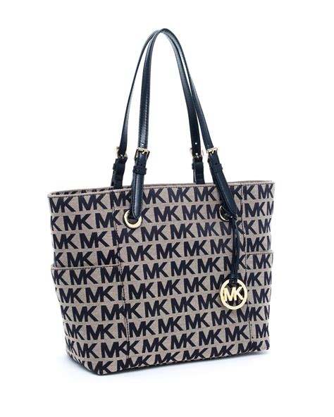 black and white checkered michael kors bag|michael kors large signature tote.